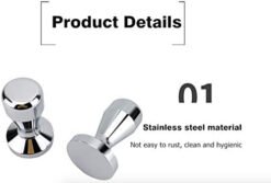 Tamper, Portafilter Tamper, Espresso Tamper, 51 mm, Stainless Steel (Tamper 51 mm) - Image 4