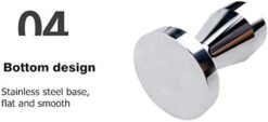 Tamper, Portafilter Tamper, Espresso Tamper, 51 mm, Stainless Steel (Tamper 51 mm) - Image 7