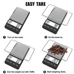 Scales with Timer, Coffee Scales Digital LED Display, Precise Graduation, Barista Scale, Exact Precision Scales with Timer (Pocket) - Image 3