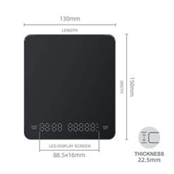 Scales with Timer, Coffee Scales Digital LED Display, Precise Graduation, Barista Scale, Exact Precision Scales with Timer (Pocket) - Image 16