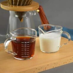 Espresso Shot Glass Double Spout with Pouring Handle Coffee Measuring Espresso Shot Glass (Double Spot) Espresso Measuring Cup Coffee Measuring Cup Shot Glass - Image 4