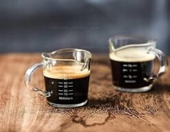 Espresso Shot Glass Double Spout with Pouring Handle Coffee Measuring Espresso Shot Glass (Double Spot) Espresso Measuring Cup Coffee Measuring Cup Shot Glass - Image 5