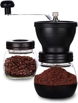 Manual Coffee Grinder, Hand Coffee Grinder, Ceramic Grinder, Manual Adjustable Ceramic Blades