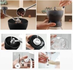 Manual Coffee Grinder, Hand Coffee Grinder, Ceramic Grinder, Manual Adjustable Ceramic Blades - Image 6
