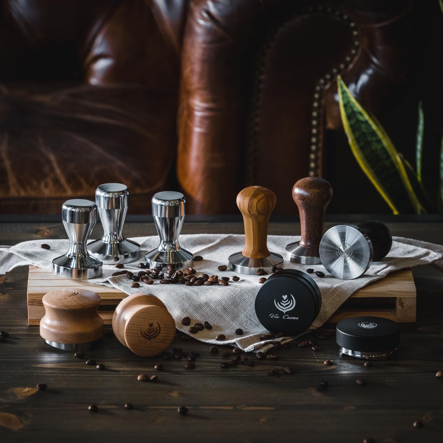 Calibrated Espresso Tamper 58 mm. Portafilter Tamper - With Spring Loaded Flat Stainless Steel Base (Tamper 58 mm) - Image 2