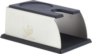 Tamper Station Black Made of Stainless Steel and Silicone for All Tamper Sizes