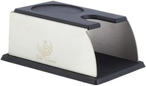 Tamper Station, Robust Coffee Tamper Station, Espresso, Stainless Steel Tamper Station, Silicone Storage Surface for Tamper of All Sizes