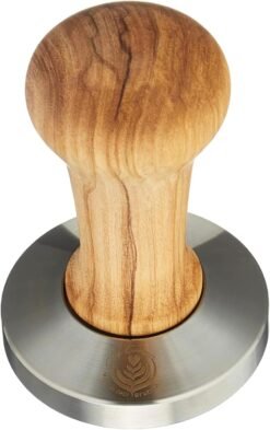 Tamper. Portafilter Tamper. Coffee Tamper, Made in Italy. (Olive Wood, 58 mm)