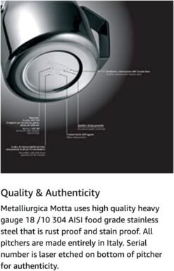 Milk Jug Stainless Steel Milk Jug Special Latte Capuccino Art Spout - Made in Italy by Motta (250 ml) - Image 3