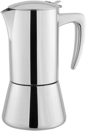 Moka Stainless Steel - 4/6 Cup Espresso Jug [200/300 ml] (6 Cups / 300 ml)