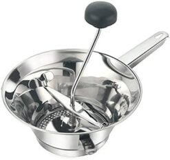 Motta Edelstahl-Lebensmittelmühle, 24 cm, silberfarben