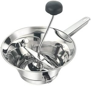 Motta Edelstahl-Lebensmittelmühle, 24 cm, silberfarben